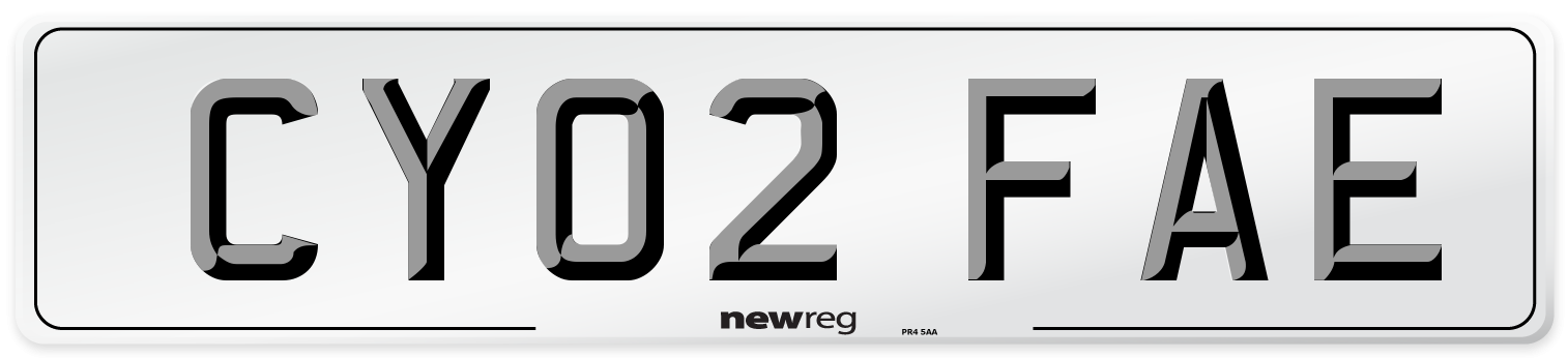 CY02 FAE Number Plate from New Reg